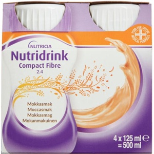 Nutridrink Compact Fibre Mocca - 4 x 125 ml. produktbillede