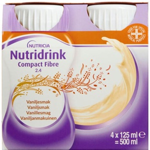 Nutridrink Compact Fibre Vanille - 4 x 125 ml. produktbillede