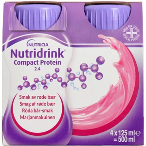 Nutridrink Compact Protein Røde Bær 4 x 125 ml produktbillede