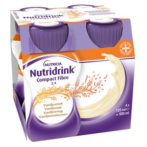 Nutridrink Compact Fibre Vaniljsmak Drickfärdigt kosttillägg 4x125 ml produkt bild