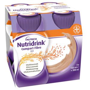 Nutridrink Compact Fibre, mocca, energirikt, komplett med kostfiber, 4 x 125 milliliter produkt bild
