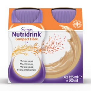 Nutridrink Compact Fibre næringsdrikk kaffe/mokka 4x125 ml produktbilde