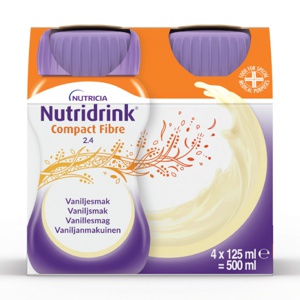 Nutridrink Compact Fibre næringsdrikk vanilje 4x125 ml produktbilde