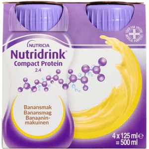 Nutridrink Compact Protein Banan 4 x 125 ml produktbillede