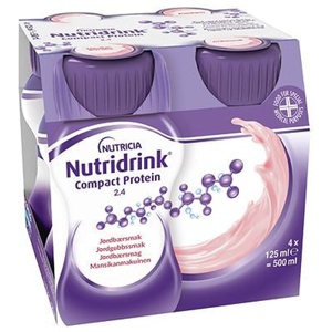 Nutridrink Compact Protein Jordgubbsmak 4 x 125 ml produkt bild