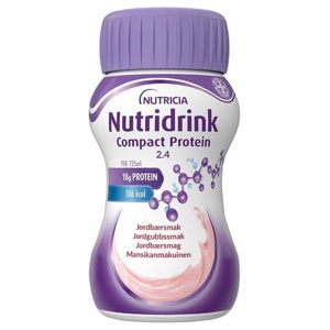 Nutridrink Compact Protein Jordbærsmag 4X125 ml produktbillede