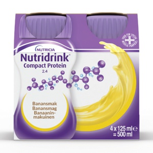 Nutridrink Compact Protein næringsdrikk banan 4x125 ml produktbilde