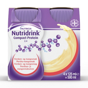 Nutridrink Compact Protein Næringsdrikk, Fersken og mango, 4x125 ml produktbilde