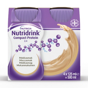 Nutridrink Compact Protein næringsdrikk kaffe/mokka 4x125 ml produktbilde