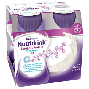 Nutridrink Compact Protein Sensations, svalkande kokossmak 4 x 125 ml produkt bild