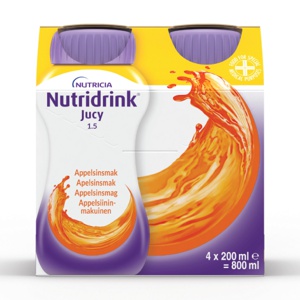 Nutridrink Jucy næringsdrikk appelsin 4x200 ml produktbilde