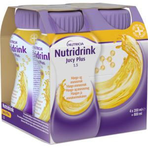 Nutridrink Jucy Plus Mango Ananas 4x200 ml produkt bild