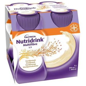 Nutridrink Multi Fibre Vaniljsmak 4 x 200 ml produkt bild