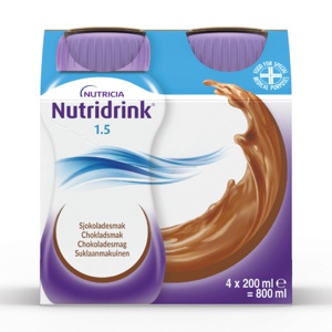 Nutridrink Næringsdrikk, Sjokolade, 4x200 ml produktbilde