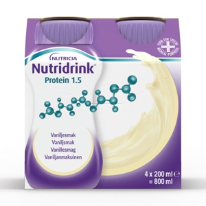 Nutridrink Protein 1.5 Næringsdrikk, Vanilje, 4x200 ml produktbilde