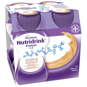 Nutridrink Protein 2.0 Choklad - & karamellsmak 4 x 200 ml produkt bild