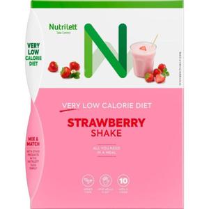 Nutrilett Strawberry Shake, 10 port produkt bild