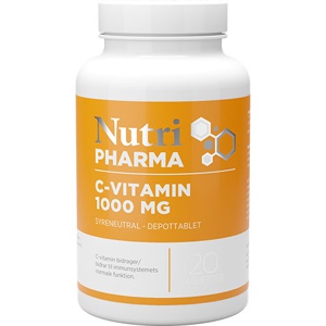 NutriPharma C-vitamin 1000 Mg   120 tabletter produktbillede