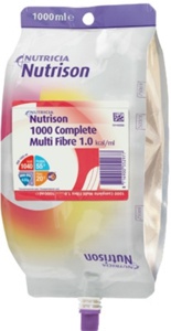 Nutrison 1000 Complete Multi Fibre sondeernæring 8x1000 ml produktbilde