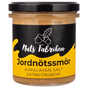 Nuts Fabriken Jordnötssmör Himalayan Salt Extra Crunchy 300 g produkt bild