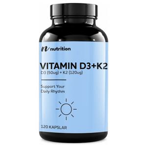 Nuts Fabriken Vitamin D3 + K2 120 kapslar produkt bild