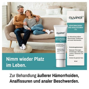 nuvinol HÄMORRHIODEN-GEL UND ANALFISSUREN-GEL 40 ml Gel Produktbild