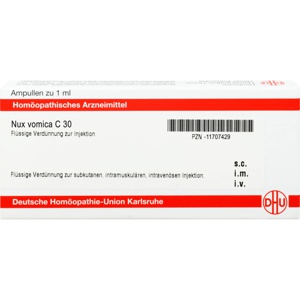 NUX VOMICA C 30 Ampullen Produktbild