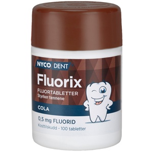 Nycodent fluorix 0,5mg m/cola produktbilde