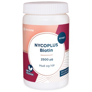 Nycoplus Biotin 2500 mcg 100 tabletter produktbilde