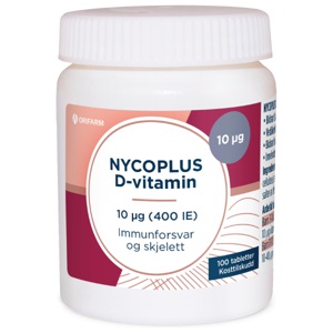 Nycoplus D3-vitamin 10µg tabletter produktbilde