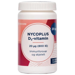 Nycoplus D3-vitamin 20 mcg tabletter 100 stk produktbilde