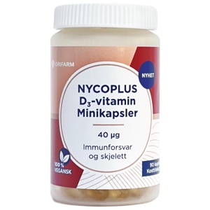 Nycoplus D3-vitamin 40 µg minikapsler 90 stk produktbilde