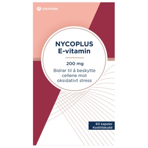 Nycoplus E-vitamin 200 mg kapsler 60 stk produktbilde