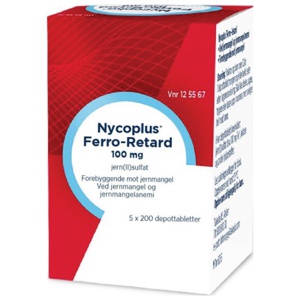 Nycoplus Ferro-Retard 100 mg depottabletter 5x200 stk produktbilde