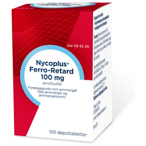Nycoplus Ferro-Retard 100mg depottabletter 100 stk produktbilde