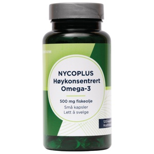 Nycoplus Høykonsentrert Omega-3 500 mg Kapsler 120 stk produktbilde