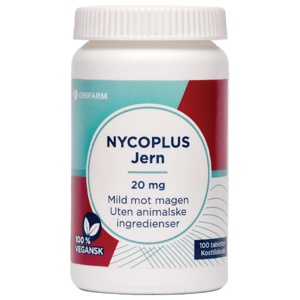 Nycoplus Jern 20mg tabletter 100 stk produktbilde