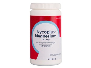 Nycoplus Magnesium 120mg tyggetabletter 60 stk produktbilde