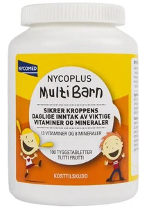 Nycoplus Multi barn tyggetabletter 100 stk produktbilde