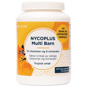 Nycoplus Multi barn tyggetabletter 100 stk produktbilde
