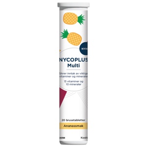 Nycoplus multi brusetabletter ananas 20 stk produktbilde