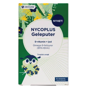 Nycoplus Omega-3 geleputer med jod og d-vitamin 30 stk produktbilde
