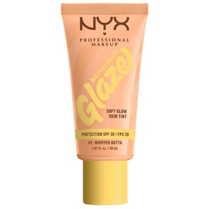NYX Professional Makeup Buttermelt Glaze Skin Tint SPF30 Foundation 01 Whipped Butta 30 ml produkt bild