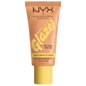NYX Professional Makeup Buttermelt Glaze Skin Tint SPF30 Foundation 02 Vanilla Bean Butta 30 ml produkt bild