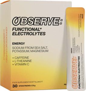 OBSERVE ENERGY Peach 30 dospåsar produkt bild