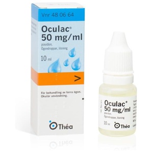 Oculac, ögondroppar, lösning 50 mg/ml 10 ml produkt bild