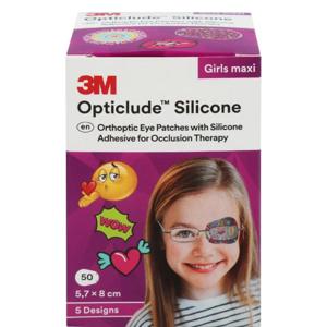 Ögonförband Opticlude Silicone - 57x80mm maxi flickmotiv - 50 st produkt bild