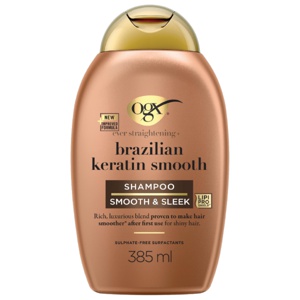 Ogx Brazilian Keratin Smooth Shampoo 385ml produktbilde