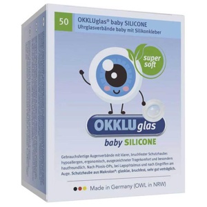 Okkluglas baby Silicone Uhrglasv.Silikonkleber, 50 St Verband Produktbild