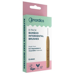 Öko Interdental Zahnbürste Bambus 0,40 mm Nordics, 8 St Zahnbürste Produktbild